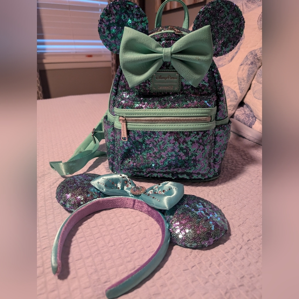Disney backpack purse and matching ears